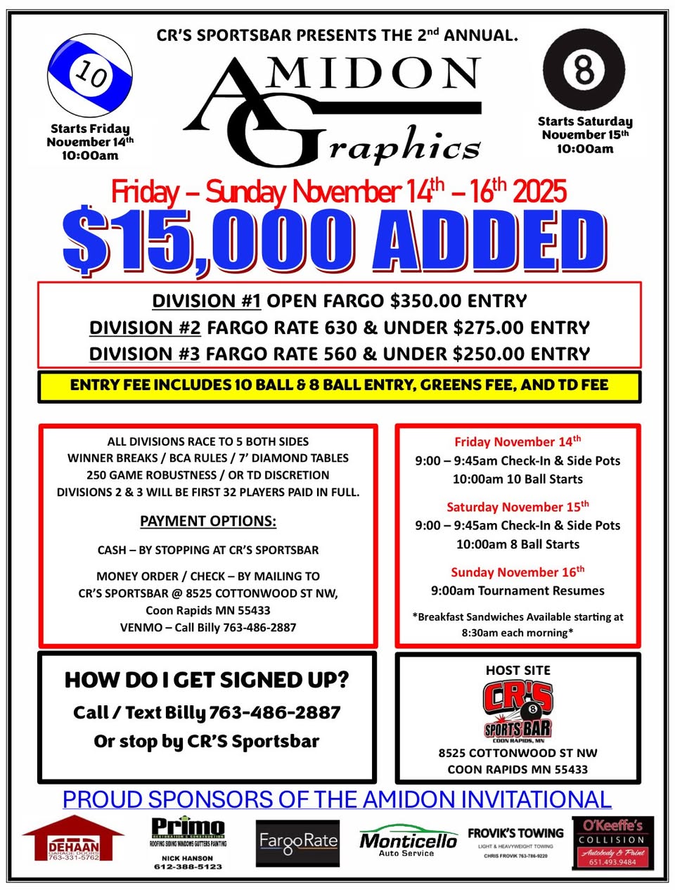 Tournament flyer / rules image